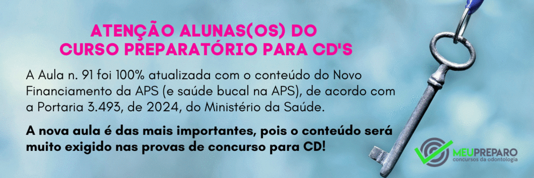 Sugerimos atenção à nova aula, pois os assuntos incluídos serão extensivamente explorados pelas bancas de provas de concursos para CD de agora em diante. Pela peculiaridade do assunto, temos certo que o mesmo será um grande diferencial para a sua classificação! Uma grande preraração!! 